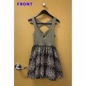 Smoke & Mirrors Dress with Leopard Print Skirt XS